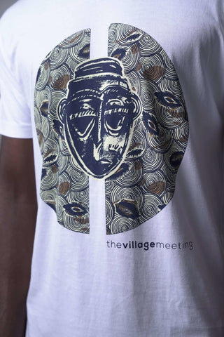 The African Print Mask t-shirt - The Village Meeting